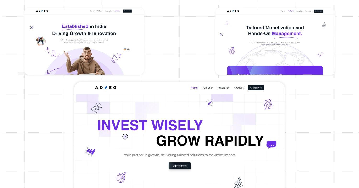 adneo website screenshots