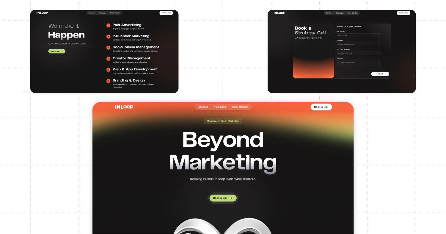 inloopmedia website screenshots