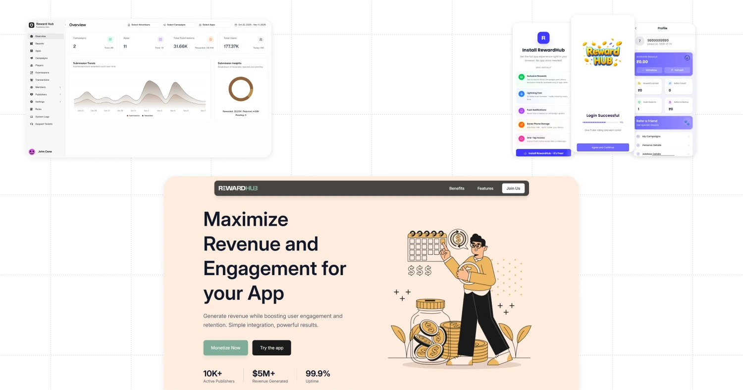 RewardHub screenshots